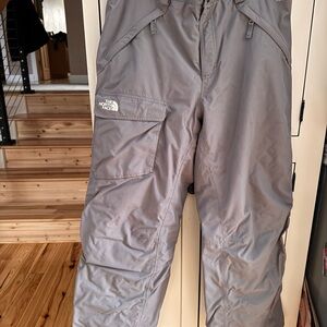 The North Face Men’s Large HyVent Insulated Snow Ski Pants Gray | Cargo Pocket
